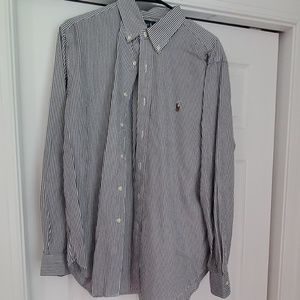 Blue & white striped dress shirt